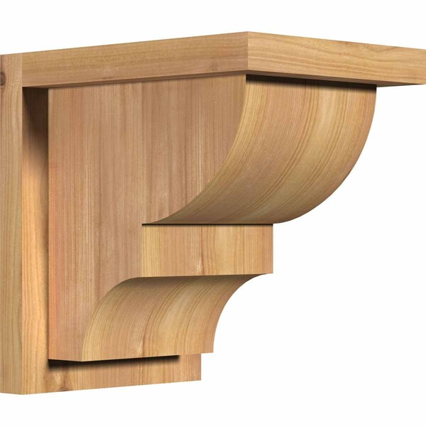 Ekena Millwork Ridgewood Smooth Corbel w/Backplate, Western Red Cedar, 7 1/2"W x 10"D x 10"H COR08X10X10RID01SWR - main